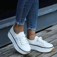 Summer Knitted Breathable Sneakers Women's Vulcanize Shoes - Femstylo