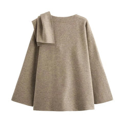 MUJER Plush Winter Coats for Women Asymmetric Scarf Demi-season Jacket for Women Parkas Long Sleeve Padded Coat Woman Jacket