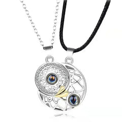 Superior Sense Sun and Moon Lovers Magnetic Men's and Women's Necklace Niche Design Alloy Chain