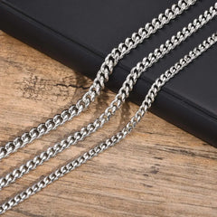 VNOX Cuban Chain Necklace - Stainless Steel 5/6/8mm - Unisex Waterproo