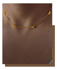 Cute Heart Necklace Earrings Bracelet Jewelry Set Stainless Steel For Women Fashion Shiny Zircon Bridal Accessories Wedding Gift