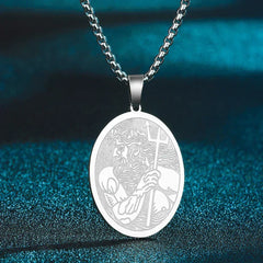 Mens Ancient Greek God Spartan Warrior Pendant Gladiator Necklace Women Mythology Spartan Helmet Charm Neck Chain Amulet Jewelry