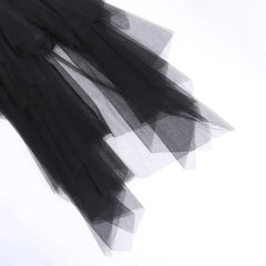 Casual Skirts Punk Sexy Net Yarn High-Waisted Irregular Skirt for Women Summer New European and American Gothic Style Versatile