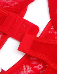 Comeondear Suspenders Women Teddy Leotard Sexy Plus Size Rompers Lingerie Underwire Lace Garter Bodysuits Slim Jumpsuit Pajamas