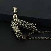 Grimm Box Key Can Open Necklace Bronze Color Alloy Pendant Necklace for Men Women Lolita Vintage Jewelry Accessories Gift