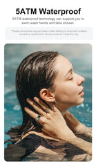 2024 COLMI R02 Smart Ring with Charging Case for Men Women, Battery Life, 39 Days, Health Monitor, 5ATM Waterproof