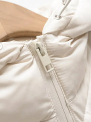 ETJ 2025 new traf women's elegant fashion patchwork long sleeve standing collar hooded cotton jacket sport coat 8073227