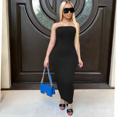 Sexy Chest Wrap Beach Dress | Sleeveless Maxi Summer Dress -femstylo