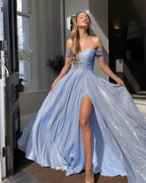 BKLD 2025 Evening Party Dress Sequin A-Line Strapless Sexy Fashion Solid Color Split Long Dresses Solid Color Women Clothing