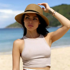 2025 Fashion Korean Version Women's Beach Summer Sun Hat Travel Breathable Beach Sunshade Sun Hat Dome Basin Hat