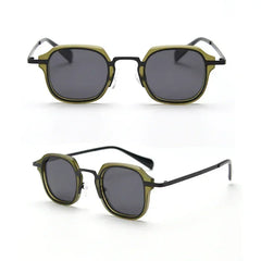 Caterside Punk Retro Polarized Sunglasses Men Mental Fashion Square Sun Glasses Women Outdoor Travel Driving Eyewear UV400