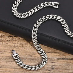 VNOX Cuban Chain Necklace - Stainless Steel 5/6/8mm - Unisex Waterproo