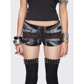 Fun and personalized printed drawstring design sexy shorts for women 2025 new summer fashion aesthetic slim vintage y2k shorts