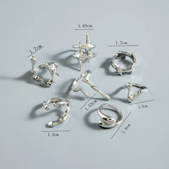 Docona Fashion Elegant Stacking Gold Colour Rings Geometric Design Ring Set Accessories Daily Festival Party Gifts 27910