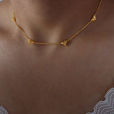 Cute Heart Necklace Earrings Bracelet Jewelry Set Stainless Steel For Women Fashion Shiny Zircon Bridal Accessories Wedding Gift