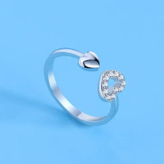 Hot 925 Sterling Silver Ring AAA Zircon Adjustable Simplicity Fashion Exquisite Women Jewelry Accessories Wedding Party Gift