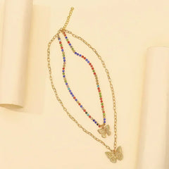 Luxurious Square Pink Zircon Pendant Necklace For Women Fashionable Personalized Daily Accessory Party Jewelry Birthday Gifts