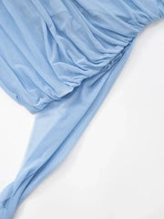 Weird Puss See Through Dress Women Backless Sleeveless Tassel Double Deck Pleated Sexy Midnight Clubwear Party Mini Bodycon