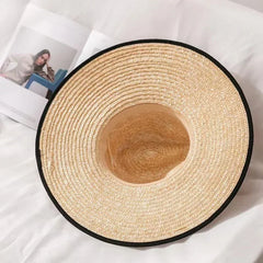 New 2024 Belt Strap Straw Sun Hat For Women Fashion Vacation Beach UV Hats Summer Wide Brim Travel Panama Hats Outdoor Wholesale