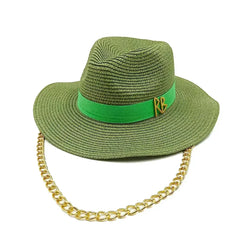 Summer Straw Hat 2024 New Flat Top French Straw Hat Elegant Women's Outdoor Vacation Sun Hat Summer Hat 모자 gorras beach