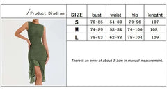 Europe and the United States cross-border 2023 new fashion mesh tight-fitting backless irregular pleated dress summer women