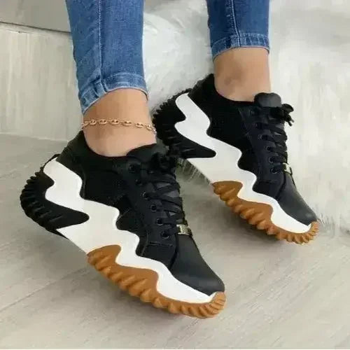 Platform Vulcanized Sneakers - Breathable Shoes | Femstylo - Femstylo