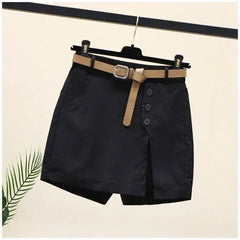 Casual Cotton Shorts Women's Summer Clothes New Versatile Fashion Thin A-word Pants Elastic Waist Skirt Pants Shorts for Women