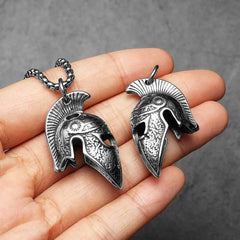 Spartan Roman Helmet Men Necklaces With Pendant Stainless Steel Jewelry For Male Women Punk HipHop Accessories Gifts Wholesale