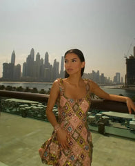 Colorful Rhombus Sequins Sexy Mini Dress Elegant Chic Straps Slit Bodycon Party Dresses Summer Holidays Evening Women Dress 2025