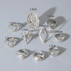 Docona Fashion Elegant Stacking Gold Colour Rings Geometric Design Ring Set Accessories Daily Festival Party Gifts 27910