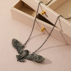1pcs Vintage Necklace For Men And Women Creative Owl Pendant Wings Flying Holiday Jewelry