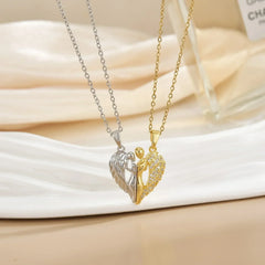 LATS New Stainless Steel Magnetic Sun Moon Couple Necklace Fashion Chain for Men and Women Good Friend Gifts Trend Jewelry