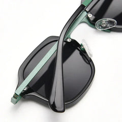 Caterside Punk Retro Polarized Sunglasses Men Mental Fashion Square Sun Glasses Women Outdoor Travel Driving Eyewear UV400