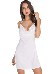 V Neck Backless Sundress | Sexy Lace Up Beach Dress -femstylo