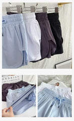 Yoga Sports Women Shorts High Waist Double Layered Quick-Dry Breathable Athletic Shorts Outdoor Leisure Running Fitness Shorts