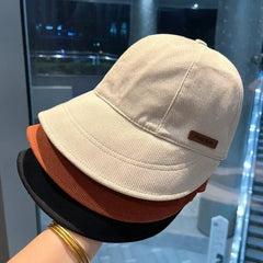 Women's Foldable Sunhat Summer Outdoor Beach Fisherman Hat Sunscreen UV Protection Cap Adjustable Cotton Wide Brim Bucket Caps