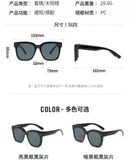 Fashion Square Polarized Sunglasses Cover Over Myopia Prescription Glasses Portable Men Women Vintage Fishing Driving Eyewear 