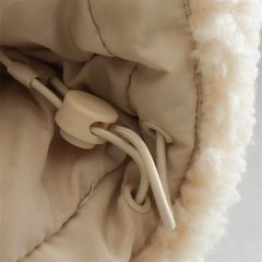 PB&ZA2023 Autumn and Winter New Women's Lamb Wool Short Cotton Coat Standing Collar Thickened Warm Bread Coat Cotton Coat