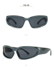 Unique Y2K Designer Luxury Sunglasses Women Rectangle Big Frame Sun Glasses For Men Outdoor UV Protection Classic 2000S Black Sh