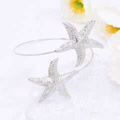 New Fashion Golden Alloy 2 Starfish Arm Bracelet for Women Summer Beach \Dance Party Cuff Bracelets Jewlery Accessories Gifts
