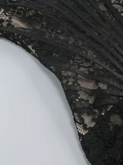 TARUXY Sexy Lace See-through Patchwork Corset Dress Female Bodycon Elegant Party MIrrgualr Mini Dress Women Tube Top Dress New