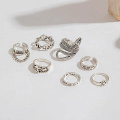 Docona Fashion Elegant Stacking Gold Colour Rings Geometric Design Ring Set Accessories Daily Festival Party Gifts 27910