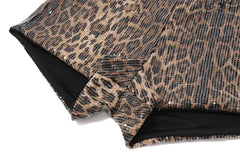 WhereMery Retro Leopard Print Seguins Shiny Chic Short Pants Y2K Spring Women's Fashion Night Club Streetwear Women Mini Bottoms