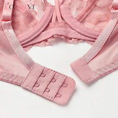 Logirlve Wholesale 3PCS Sexy Underwear Woman Lace Bras Hollow out Ultrathin Bra Women's lingerie Big Size Bra