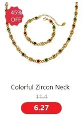 Cute Heart Necklace Earrings Bracelet Jewelry Set Stainless Steel For Women Fashion Shiny Zircon Bridal Accessories Wedding Gift