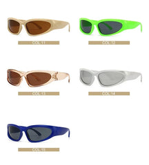 Unique Y2K Designer Luxury Sunglasses Women Rectangle Big Frame Sun Glasses For Men Outdoor UV Protection Classic 2000S Black Sh