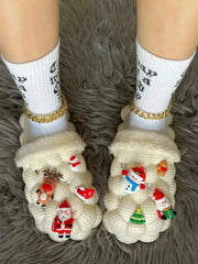 Funny DIY Bubble Slippers Furry House Slides for Chirstmas - Femstylo