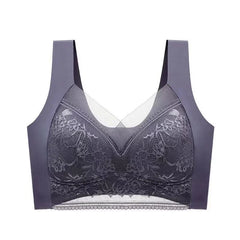 L-5XL Women Large Bra Push Up Ice Silk Seamless upper Bralette Lace Wireless Summer Bras Plus Size Top Lingerie Underwear 15019