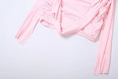 Trendix Long Sleeve Elegant Dress Women Summer Slim Floral Patchwork Mini Dresses Ladies Solid High Street Trendy Vacation Dress