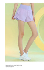 PHIGEER Yoga Shorts for Women Lightweight Gym Cycling Workout Shorts with Pocket Breathable Running Sweatpants Athletic Clothes